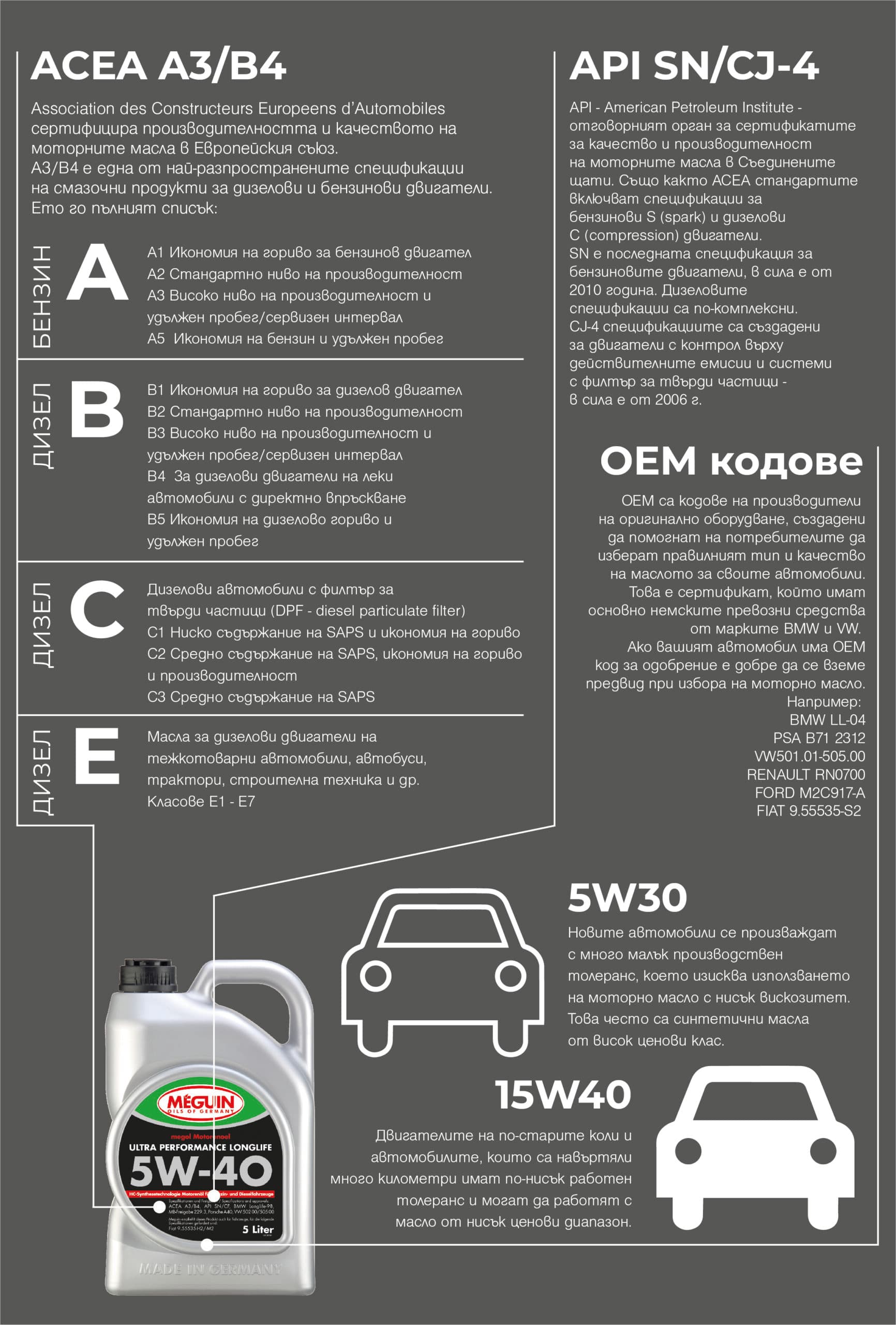 Detailed Motor Oils Infographic